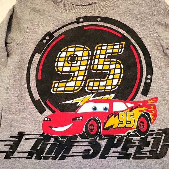 Disney Cars grey long sleeved tee shirt with denim jeans - Picture 4 of 7